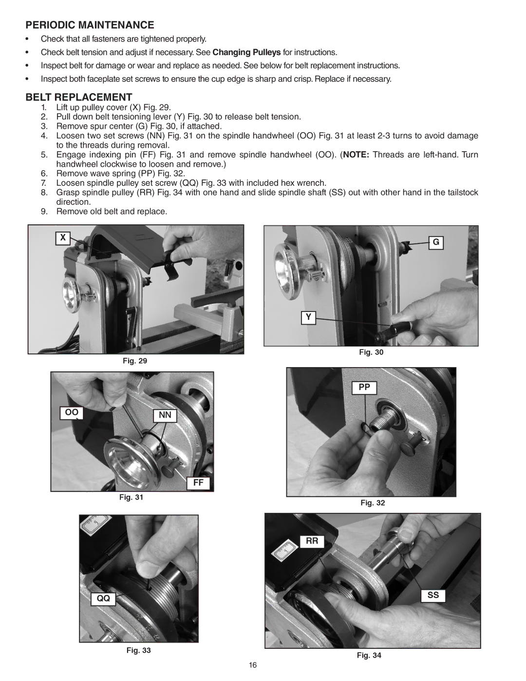 Delta 46-455, 46-460ST instruction manual Periodic Maintenance, Belt Replacement 