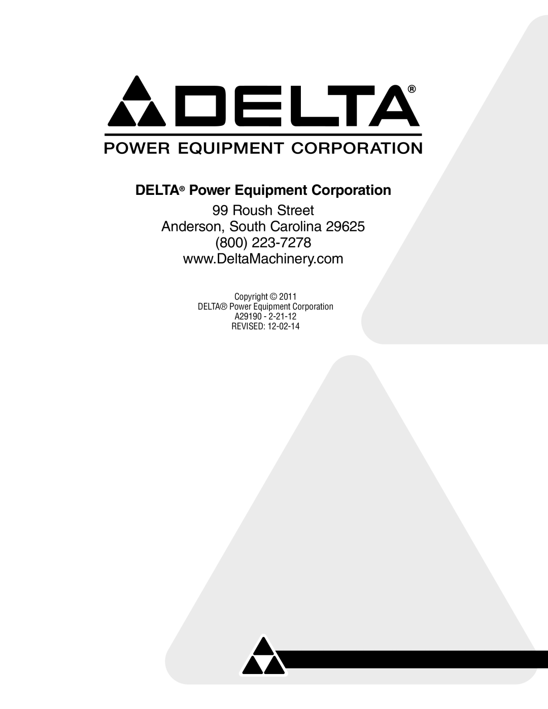 Delta 46-460ST, 46-455 instruction manual Delta Power Equipment Corporation 