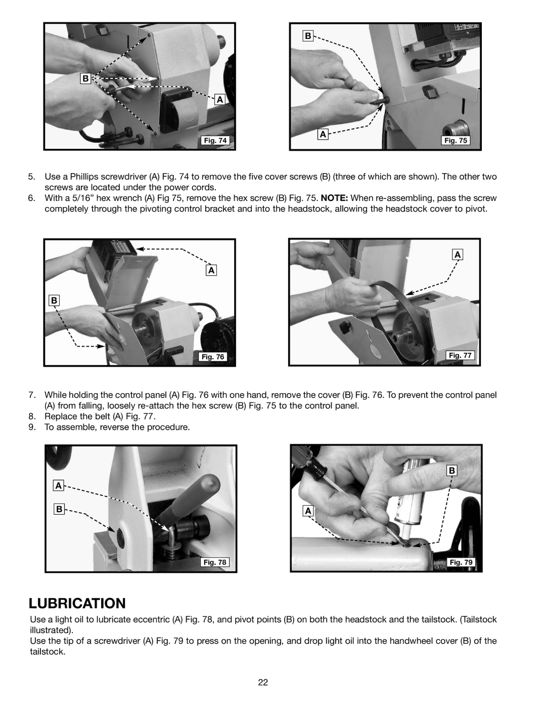 Delta 46-756, 46-755X instruction manual Lubrication 