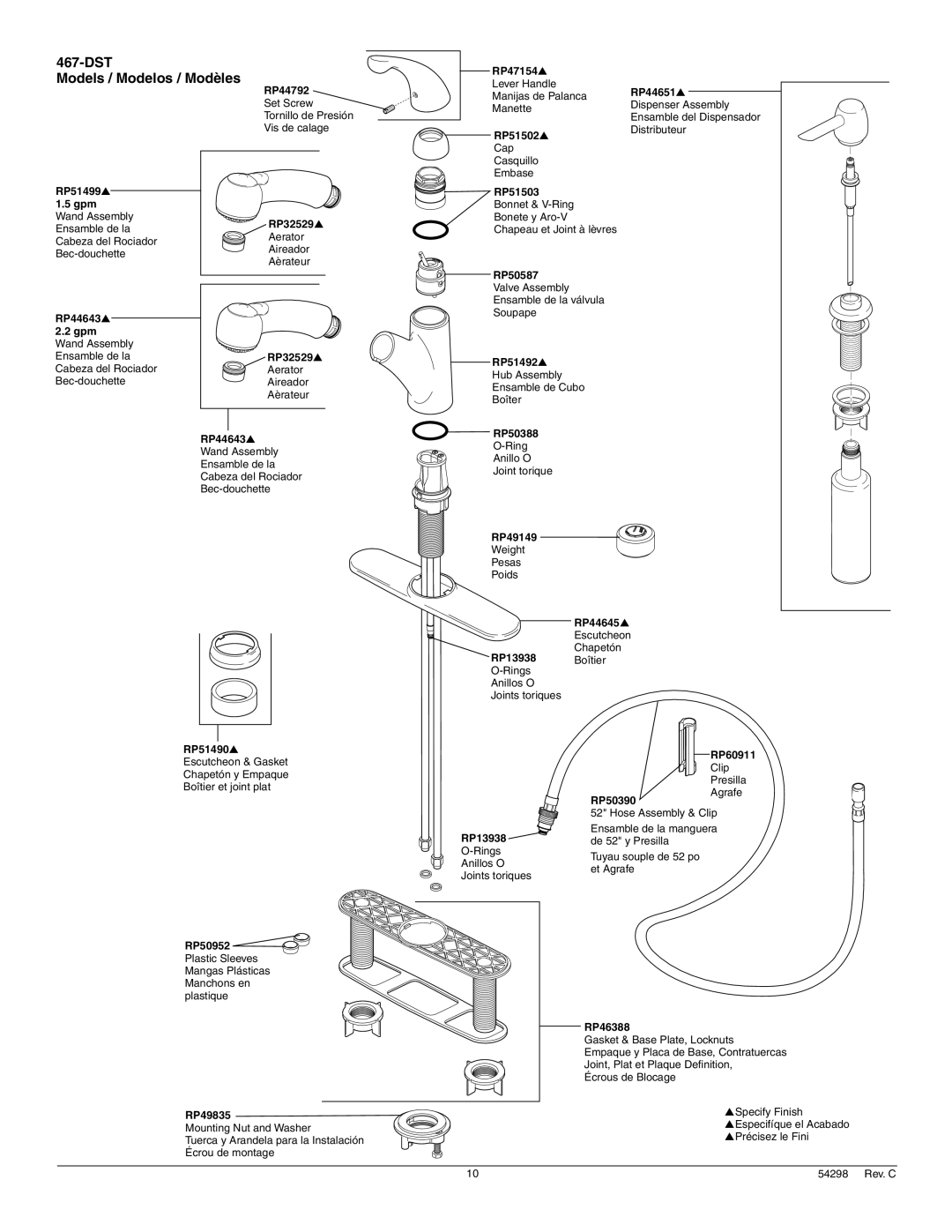 Delta 472-DST, 470-WE-DST, 470-DST Series, 467-DST Series, 473-DST Series, 473-SD-DST Series DST Models / Modelos / Modèles 