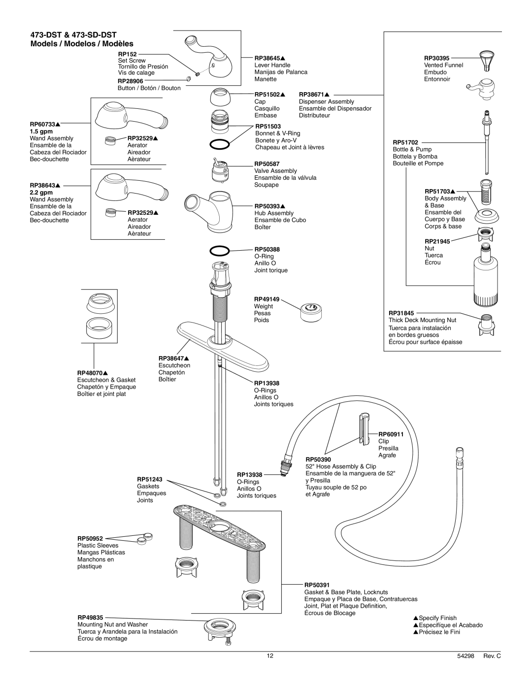 Delta 470-DST Series, 470-WE-DST, 467-DST Series, 473-DST Series, 472-DST manual DST & 473-SD-DST Models / Modelos / Modèles 