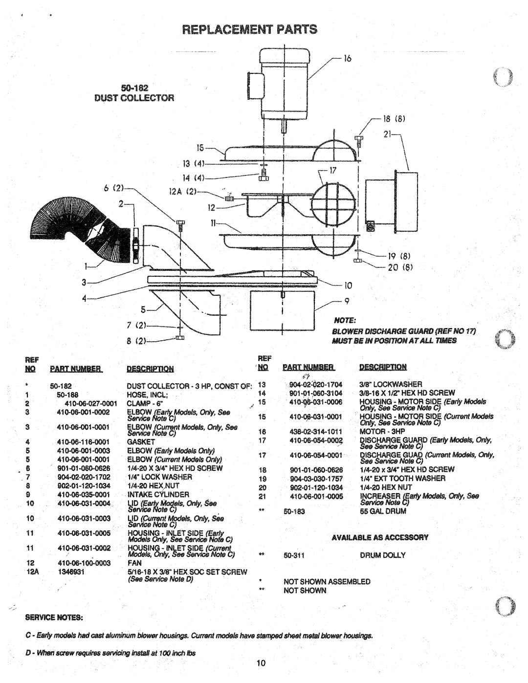 Delta 410-06-651-0001, 50-180, 50-181, 50-182 manual 