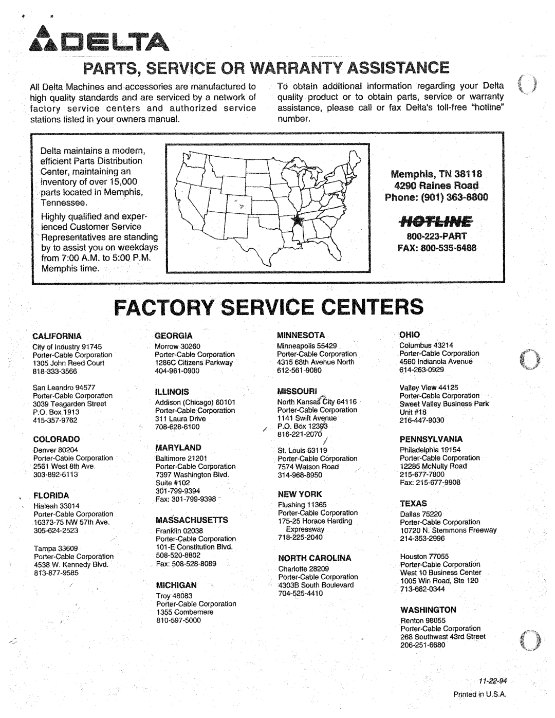 Delta 50-180, 50-181, 410-06-651-0001, 50-182 manual 