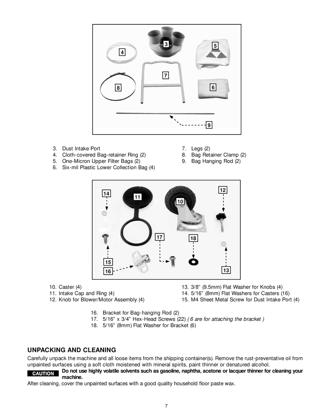 Delta 50-763, 50-762 instruction manual Unpacking and Cleaning 