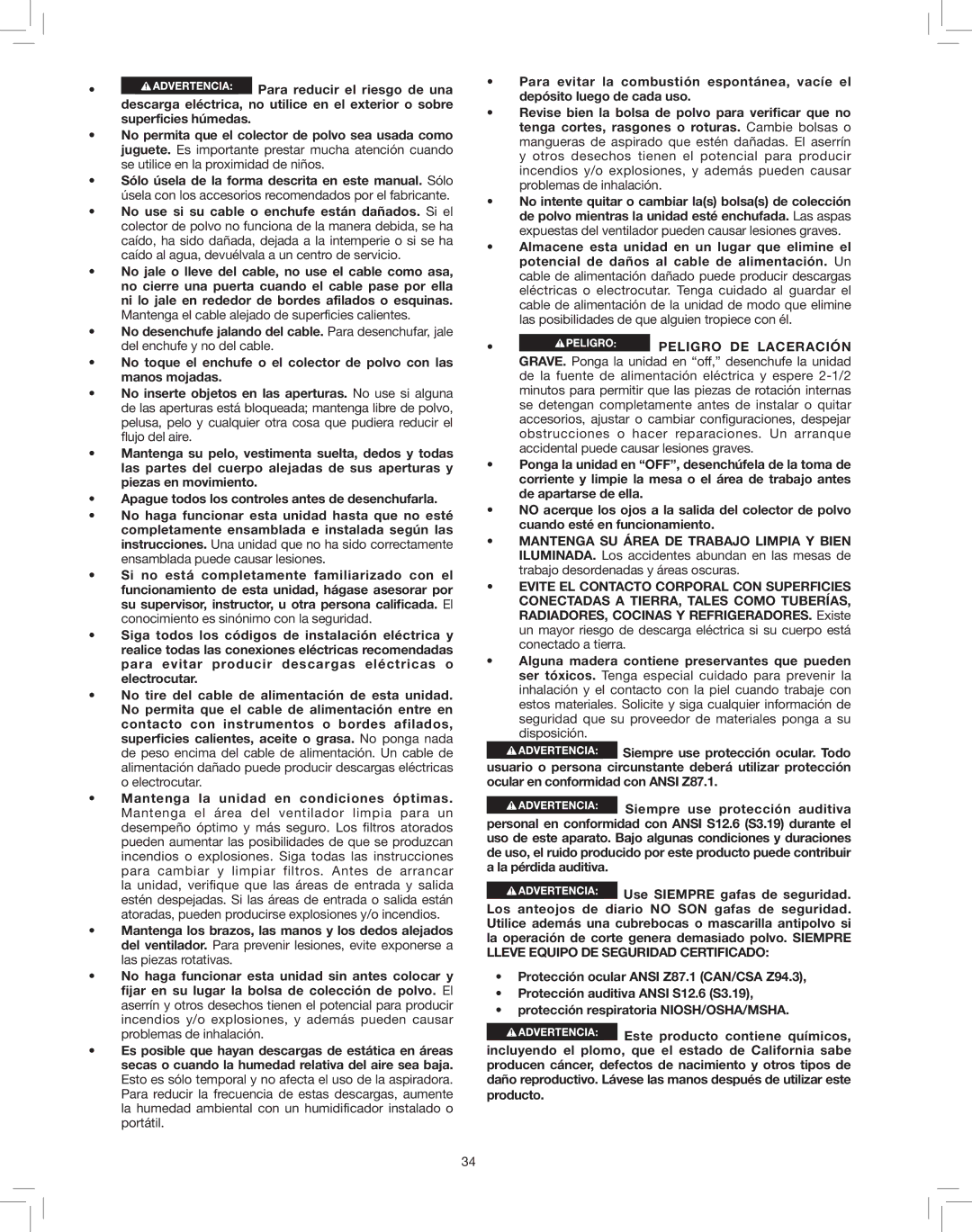 Delta 50-786 instruction manual Producto 