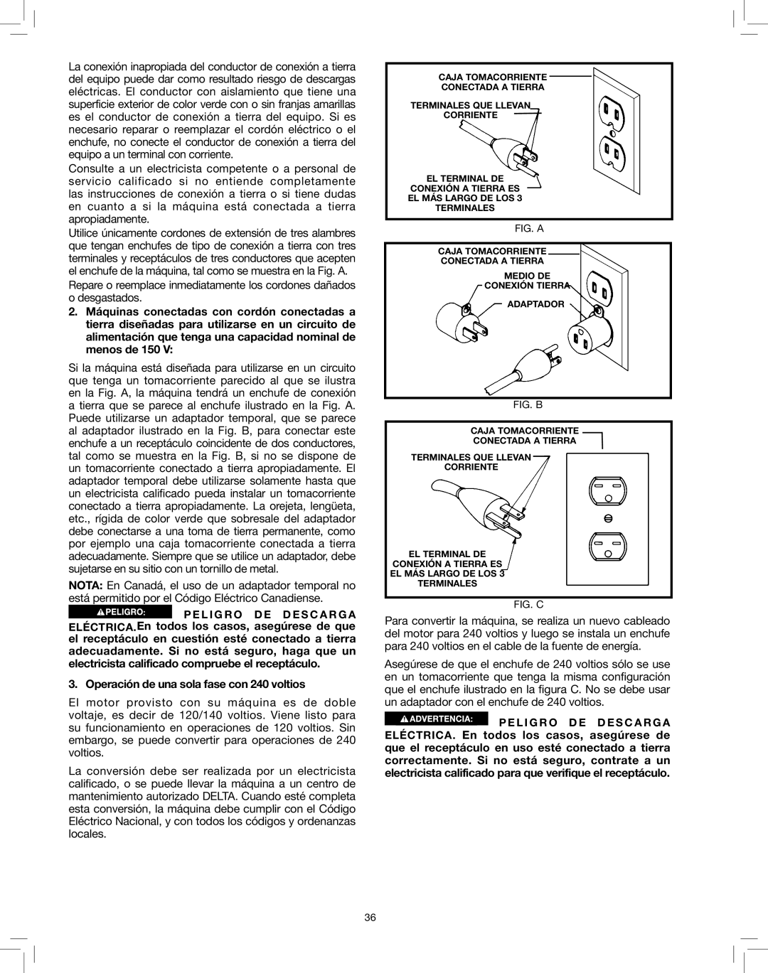 Delta 50-786 instruction manual L I G R O D E D E S C a R G a 