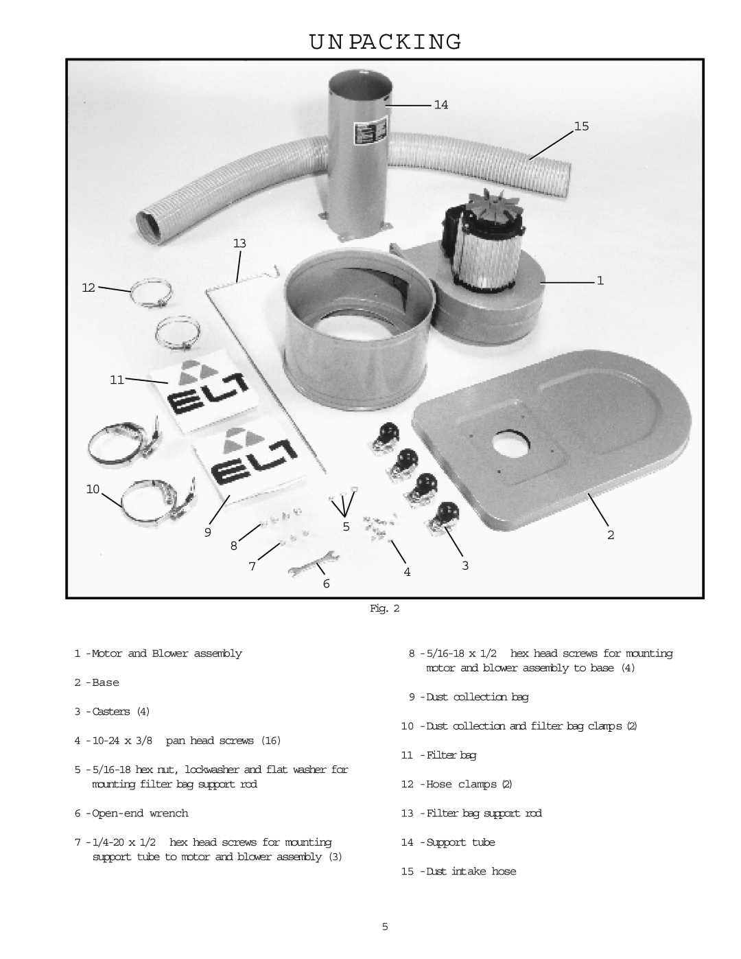 Delta 50-840 instruction manual Motor and Blower assembly 