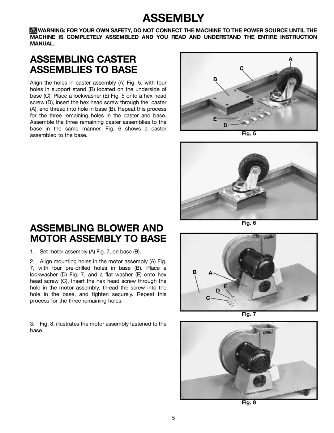 Delta 50-853, 50-852 instruction manual Assembly 