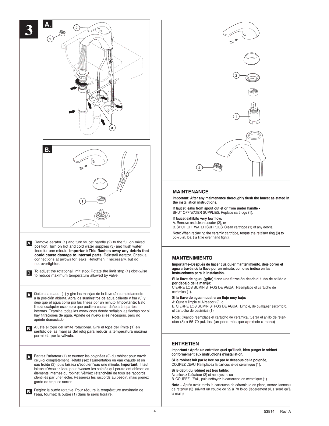 Delta 53914 manual Maintenance 