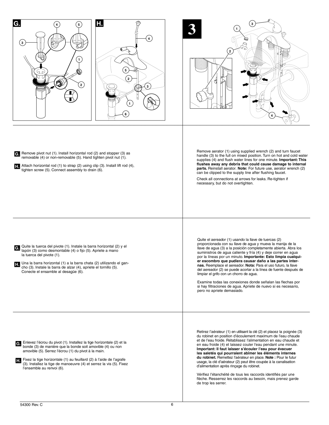 Delta 541-DST Series, 544-DST Series, 540-DST Series manual Flushes away any debris that could cause damage to internal 