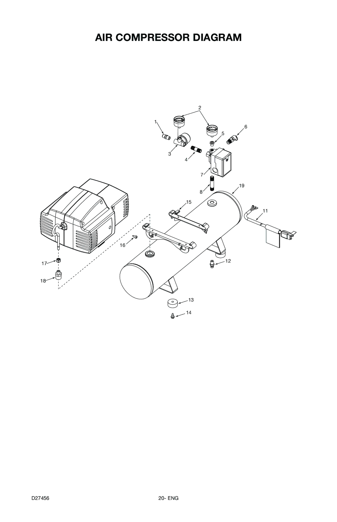 Delta 66-202-1 instruction manual AIR Compressor Diagram 