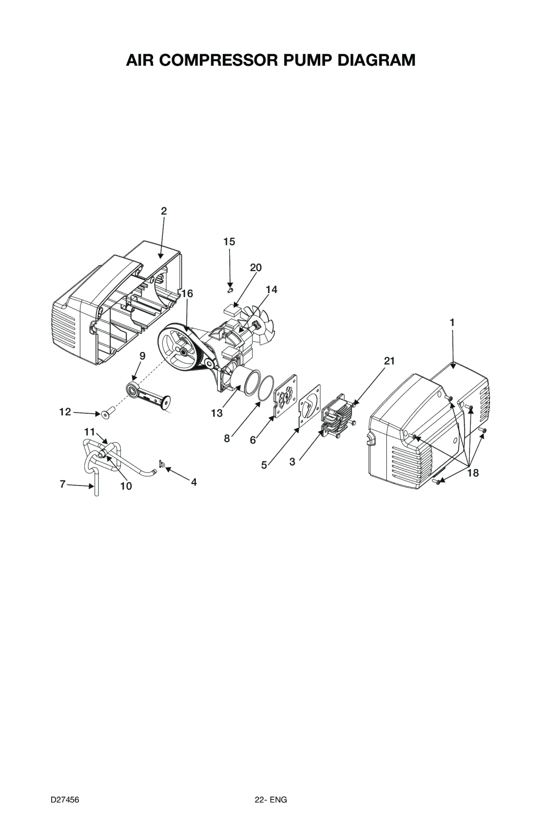 Delta 66-202-1 instruction manual AIR Compressor Pump Diagram 