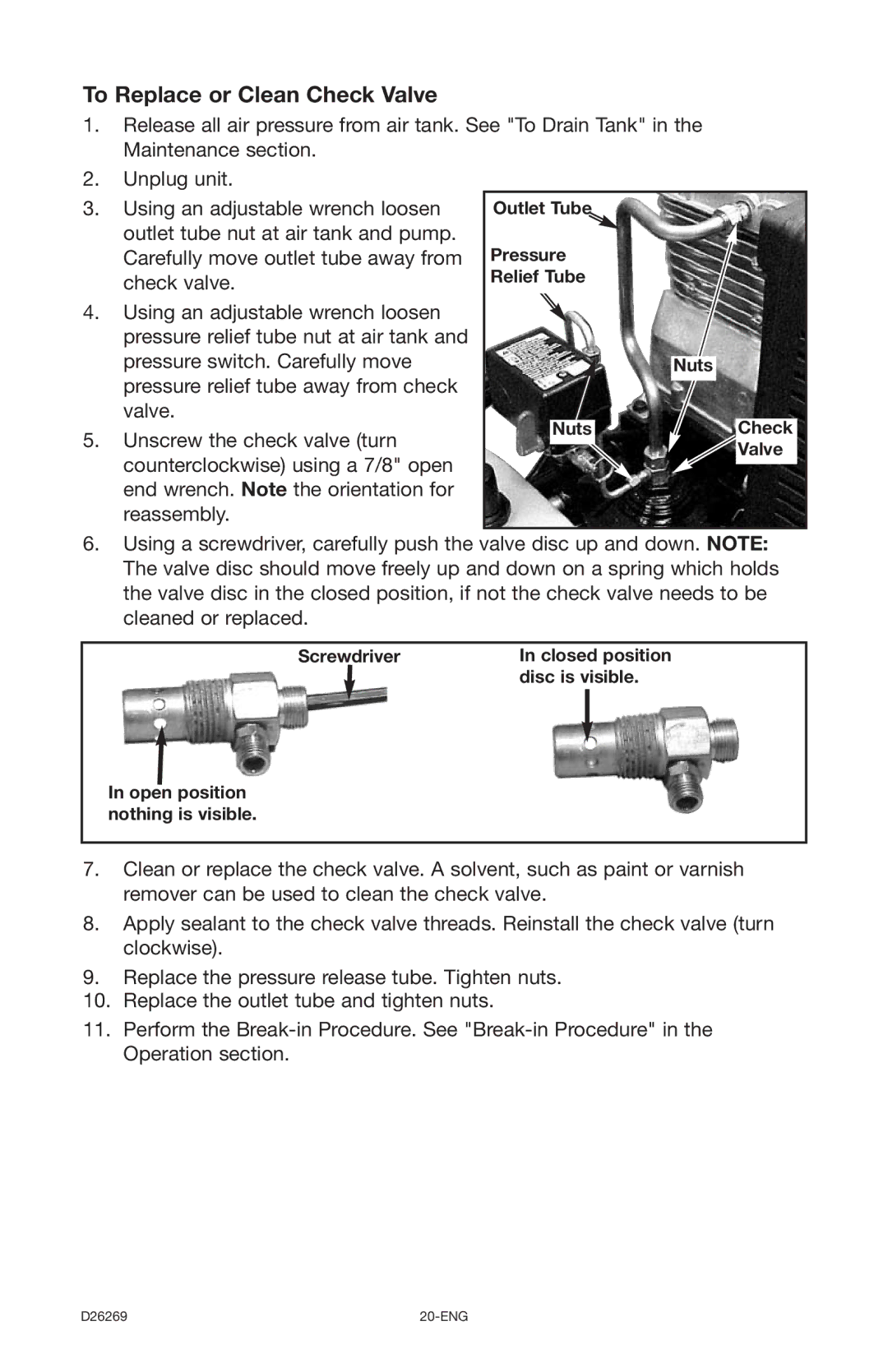 Delta 66-750 instruction manual To Replace or Clean Check Valve 