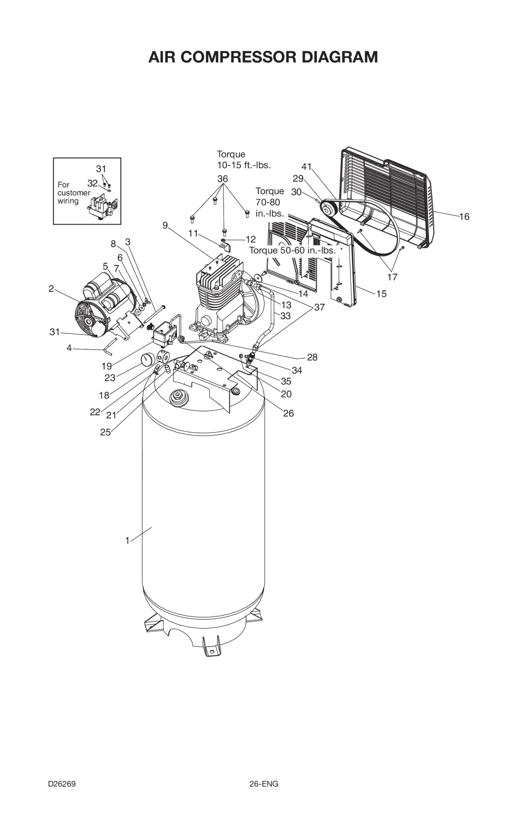 Delta 66-750 instruction manual AIR Compressor Diagram 