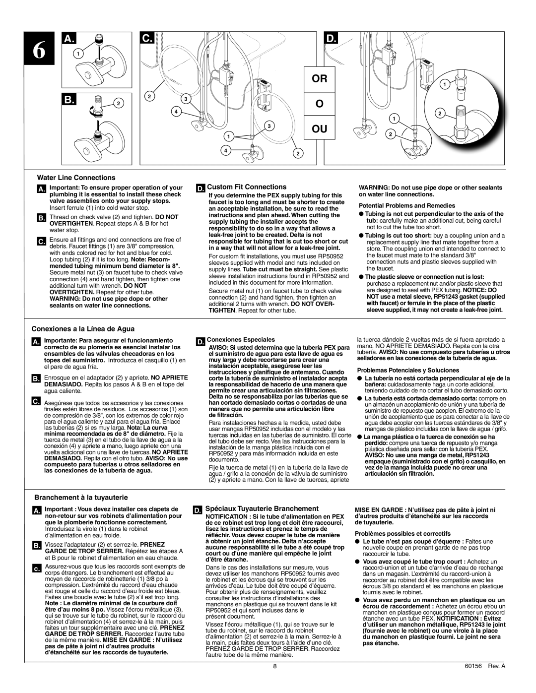 Delta 980T-SS-DST Series manual Conexiones Especiales, Muy larga y debe recortarse para crear una, De filtración, Documento 