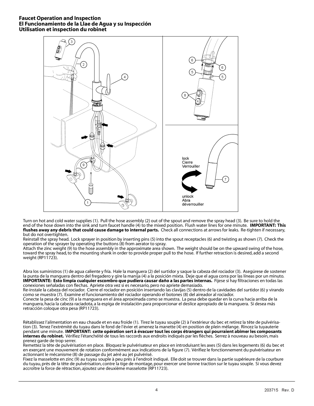 Delta 985 Series manual Lock 