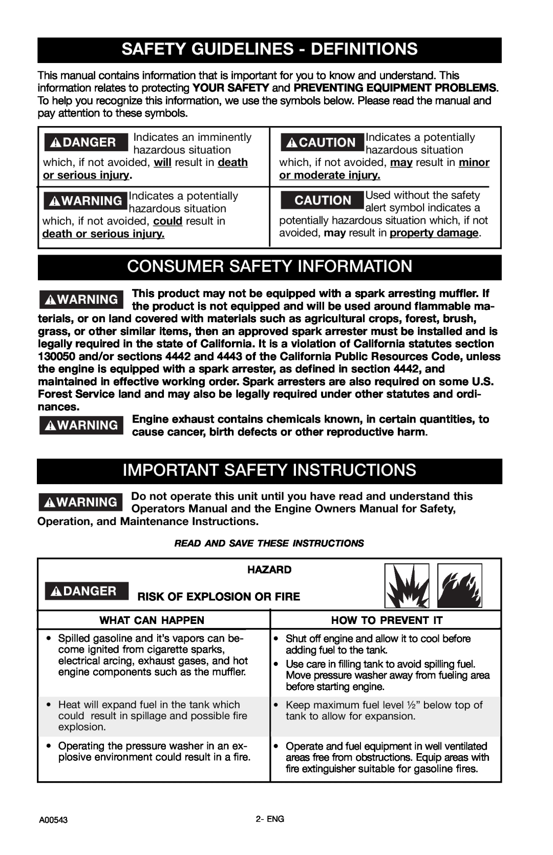 Delta A00543, DTH3635 Safety Guidelines - Definitions, Consumer Safety Information, Important Safety Instructions 