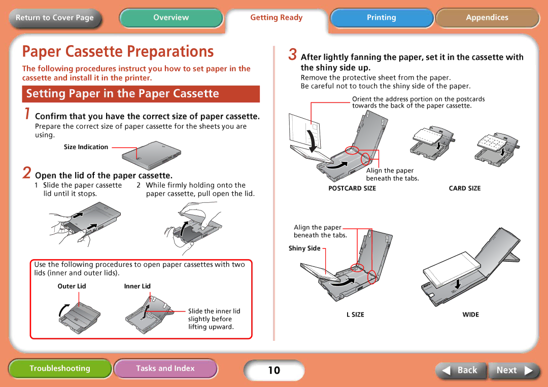 Delta CP740, CP750 Setting Paper in the Paper Cassette, Confirm that you have the correct size of paper cassette 