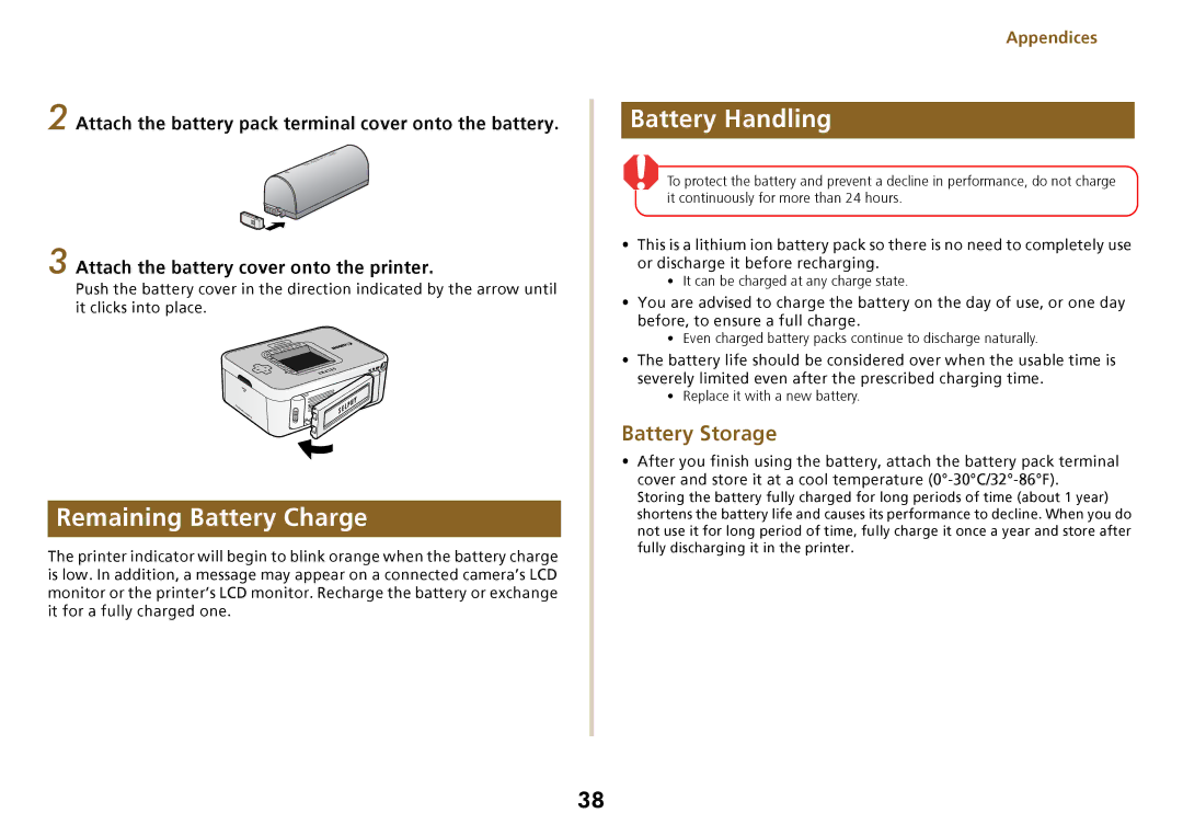 Delta CP740, CP750 specifications Remaining Battery Charge, Battery Handling 