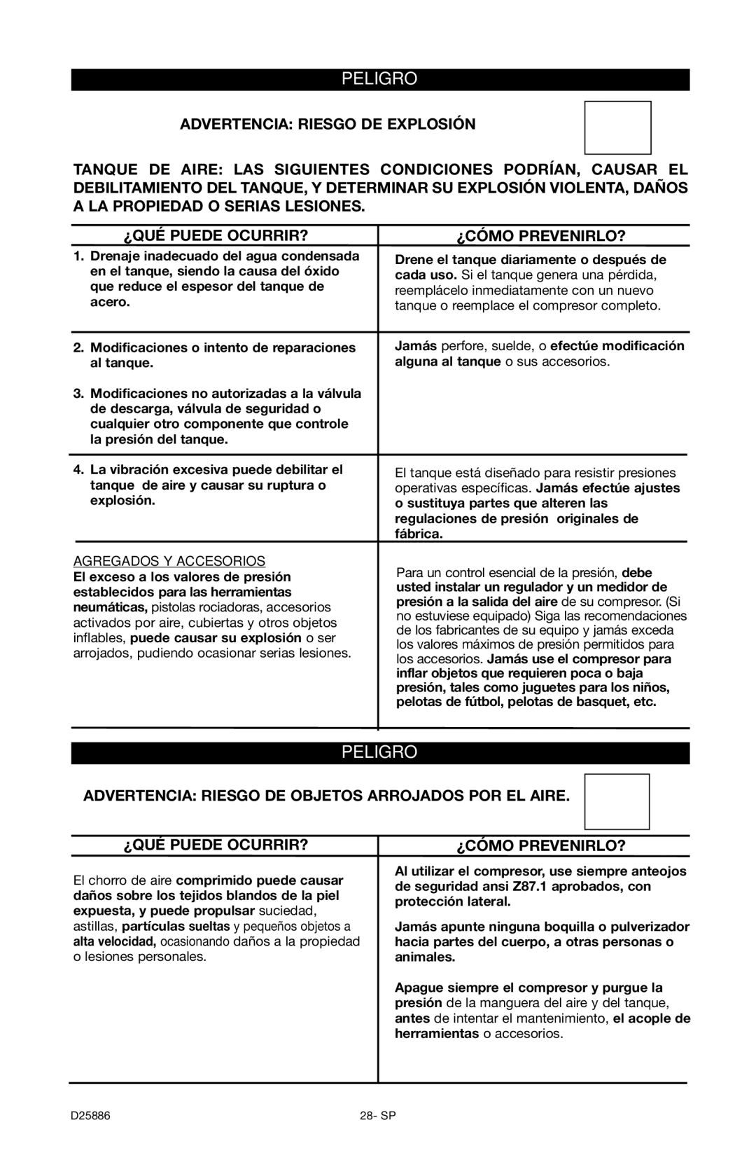 Delta D25886 instruction manual Agregados Y Accesorios 