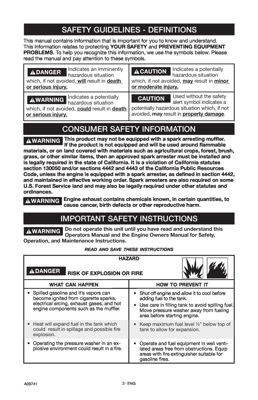 Delta D2750H instruction manual Safety Guidelines - Definitions, Consumer Safety Information, Important Safety Instructions 