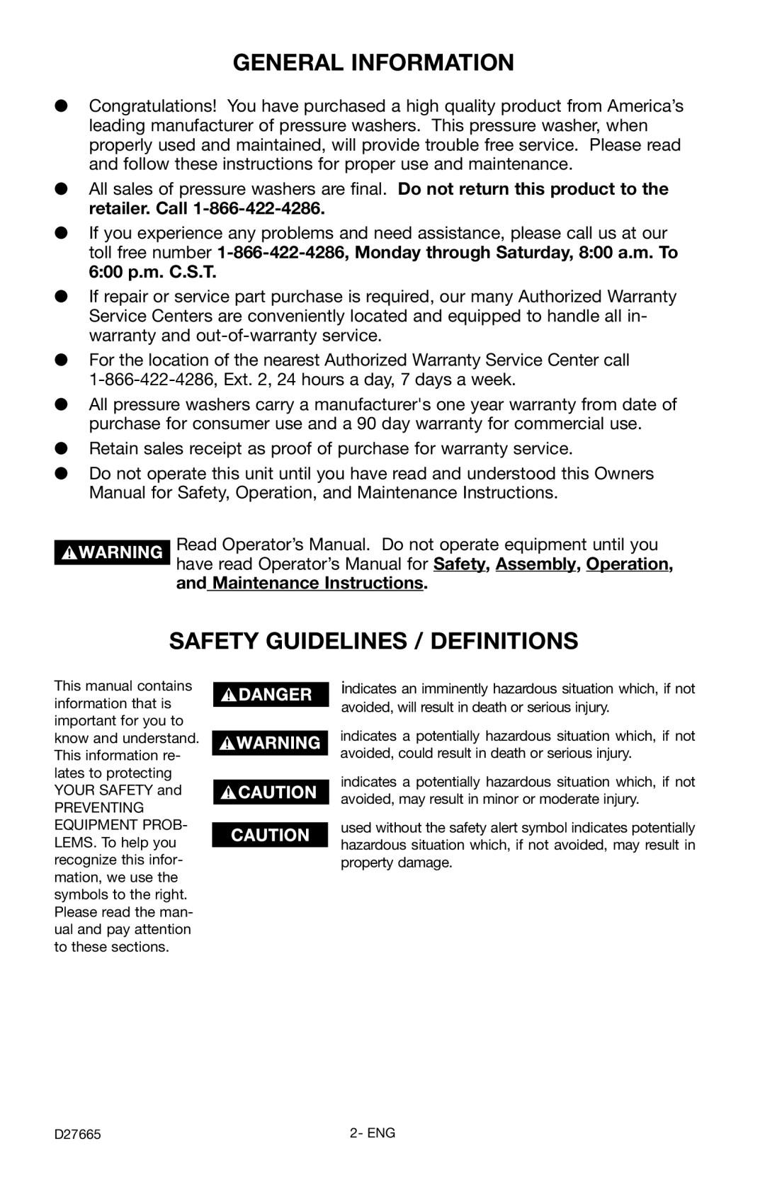 Delta D27665, D1600e instruction manual General Information, Safety Guidelines / Definitions 