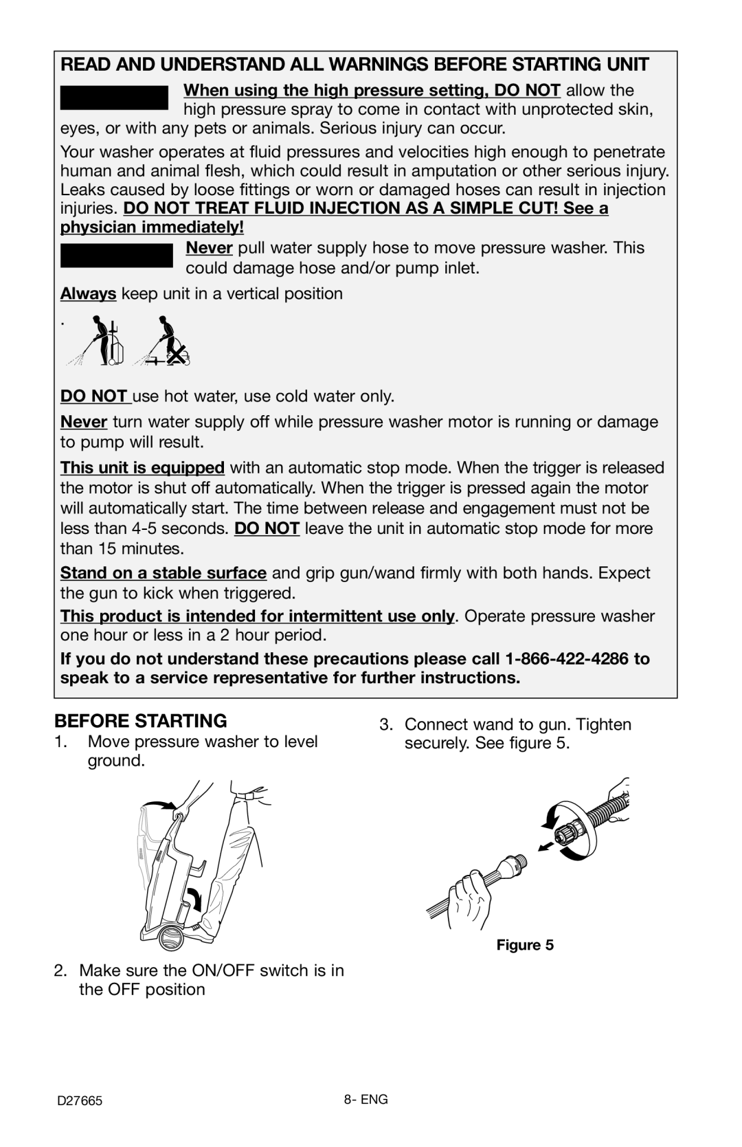 Delta D27665, D1600e instruction manual Read and Understand ALL Warnings Before Starting Unit 