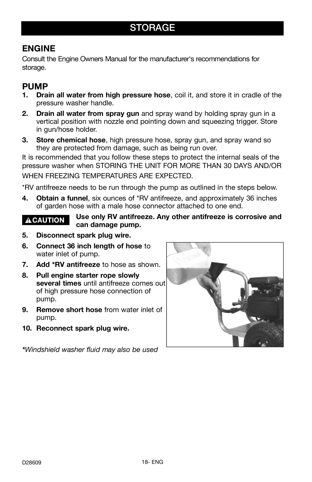 Delta D28609, D2400H instruction manual Storage 