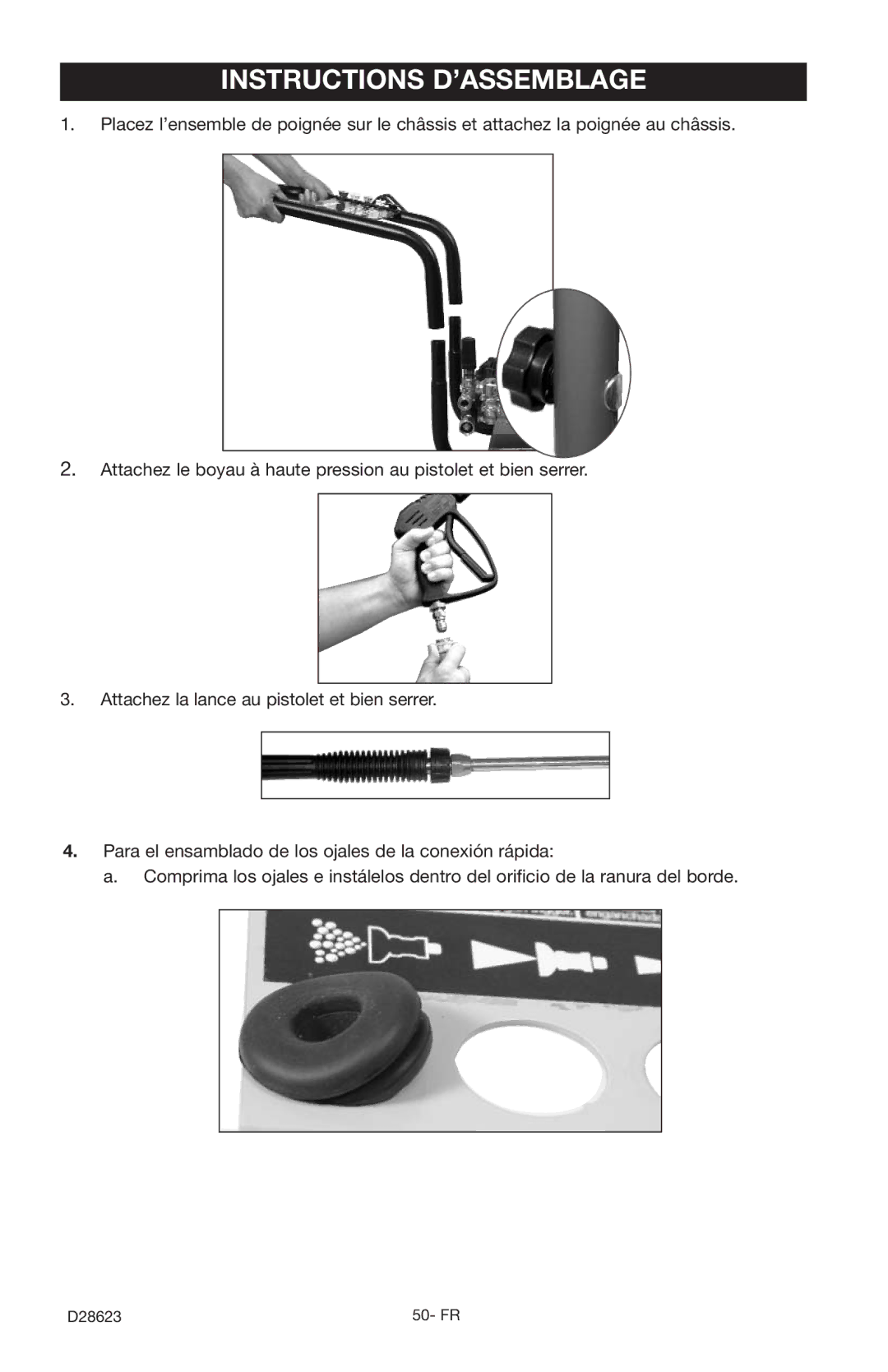 Delta D28623 instruction manual Instructions D’ASSEMBLAGE 