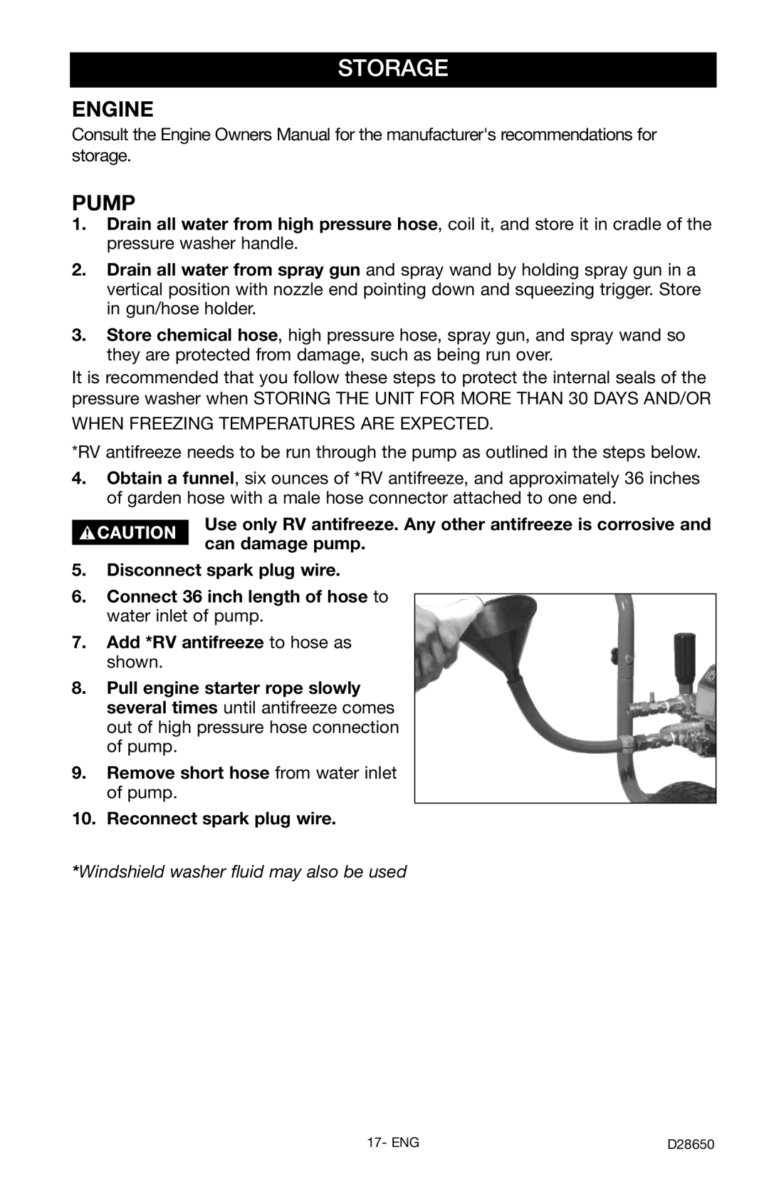 Delta D28650, D3500K instruction manual Storage 