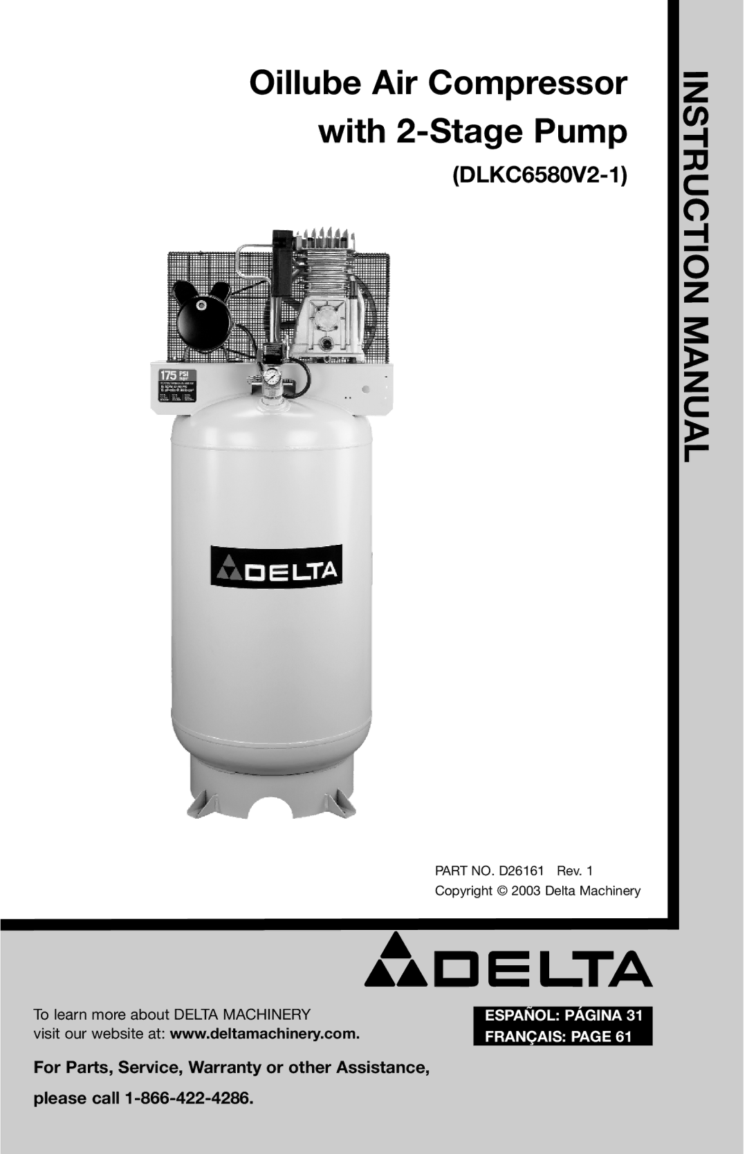 Delta DLKC6580V2-1 instruction manual Instructio N M Anual 