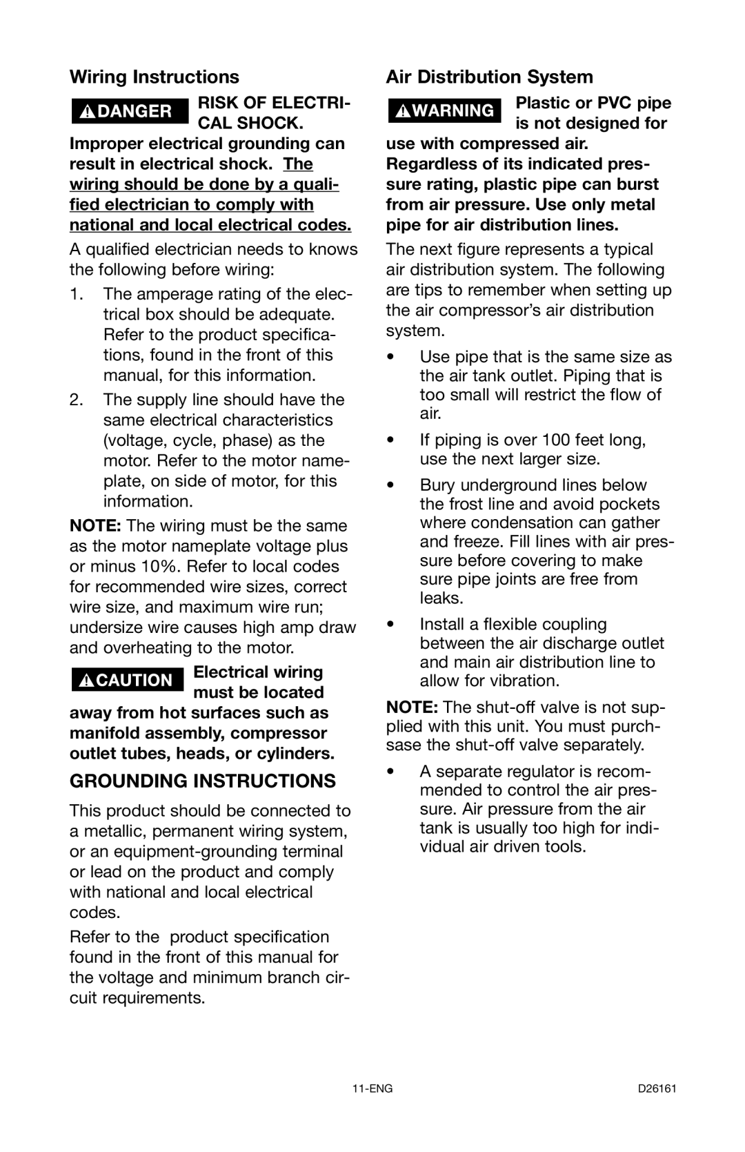 Delta DLKC6580V2-1 instruction manual Wiring Instructions, Air Distribution System 