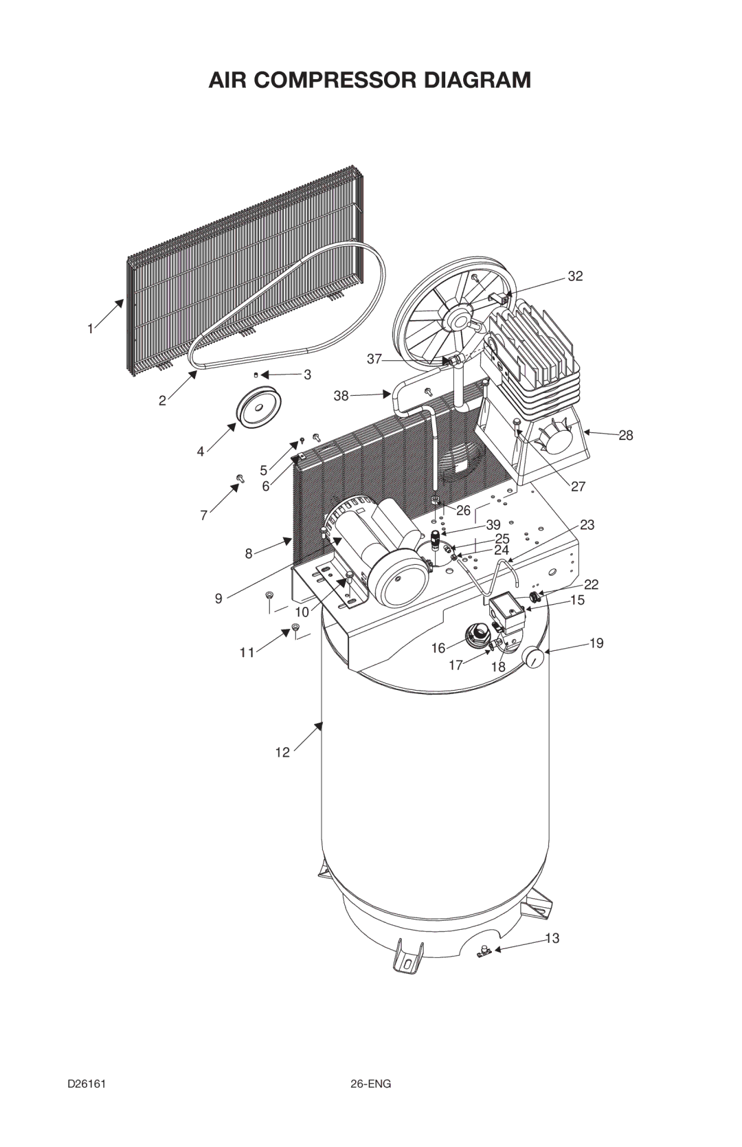 Delta DLKC6580V2-1 instruction manual AIR Compressor Diagram 