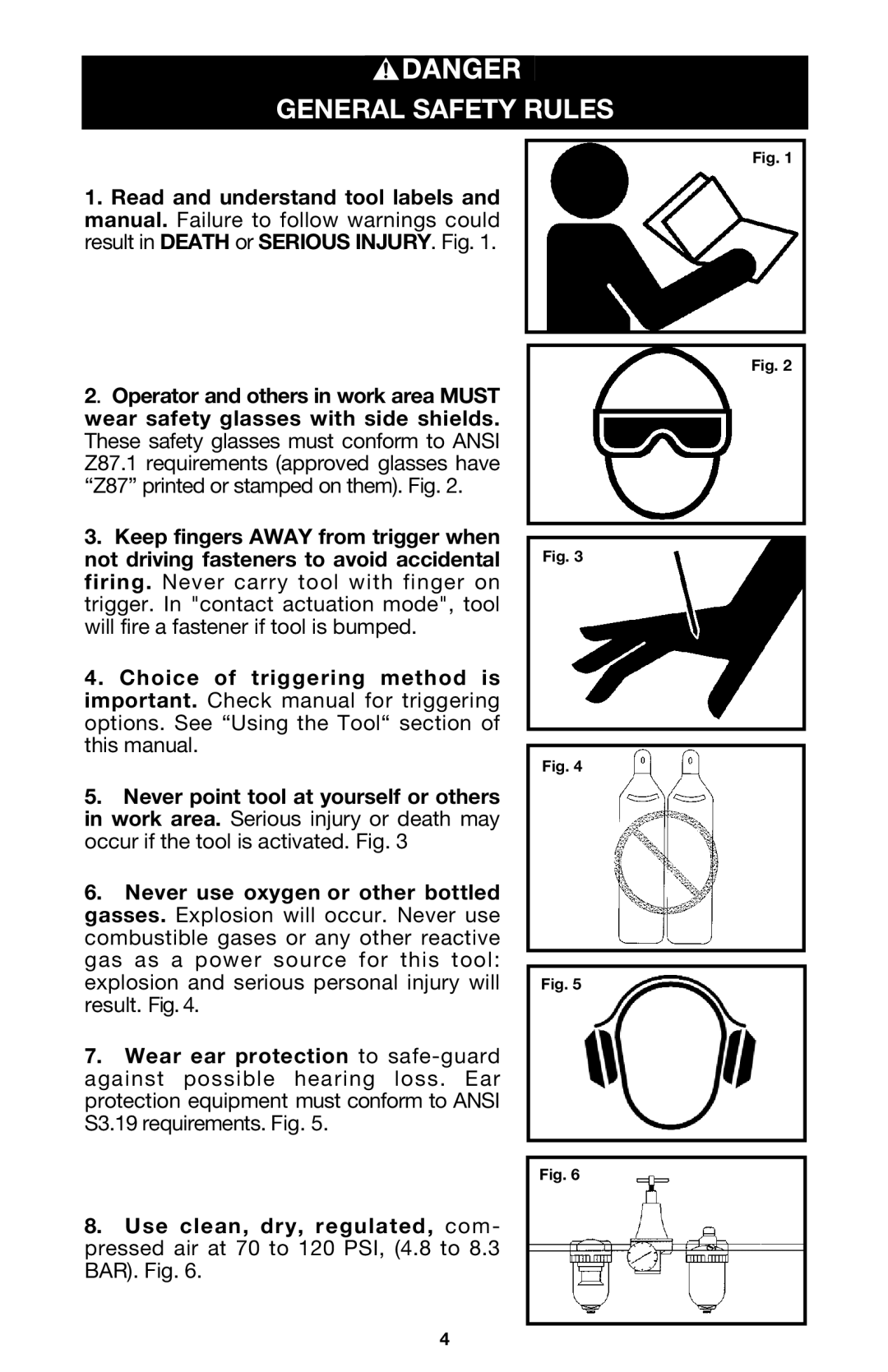 Delta DBN125, DNS100, DBS125 instruction manual General Safety Rules 