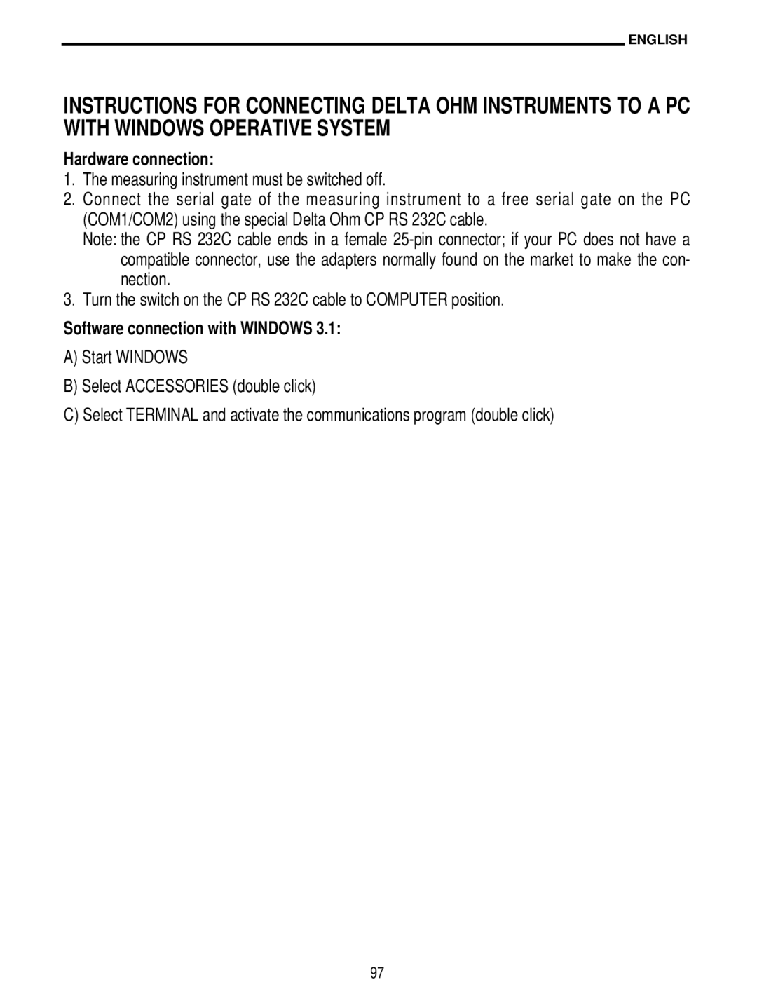 Delta DO 9704 manual Hardware connection, Software connection with Windows 