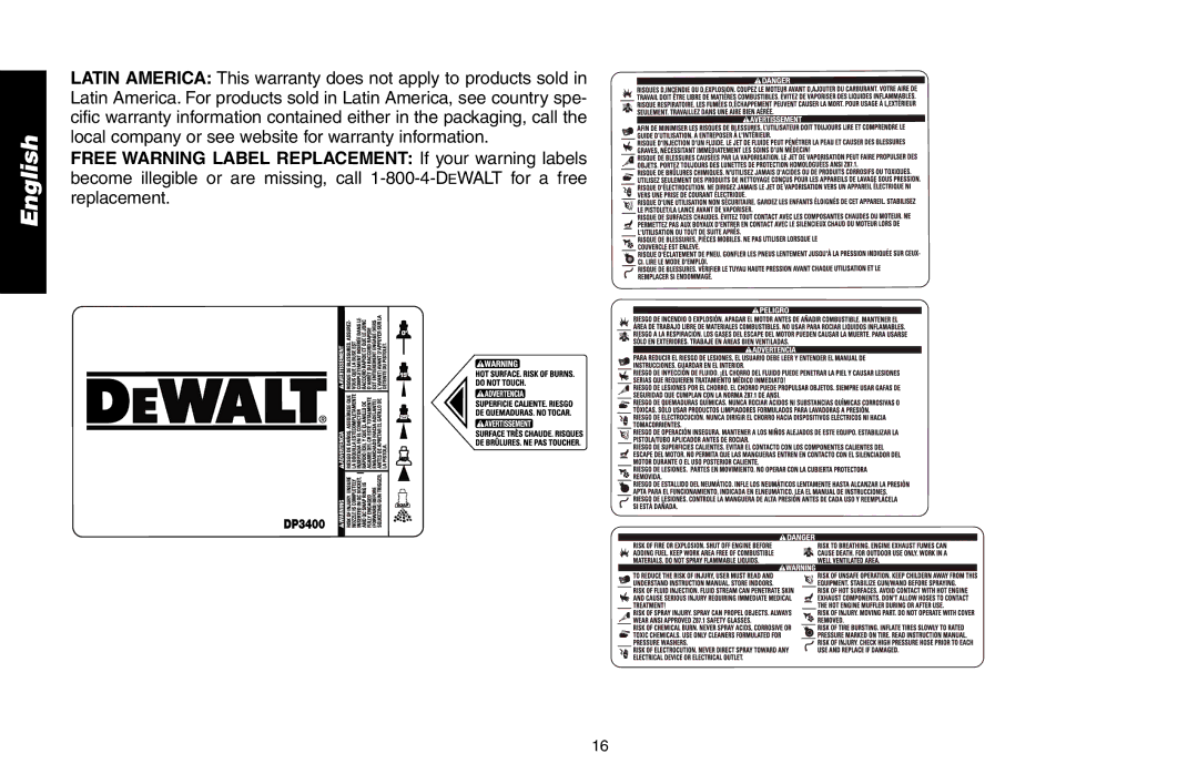 Delta DP3400 instruction manual English 