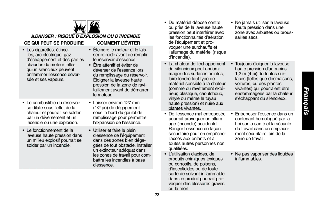 Delta DP3400 instruction manual Ce qui peut se produire Comment l’éviter 