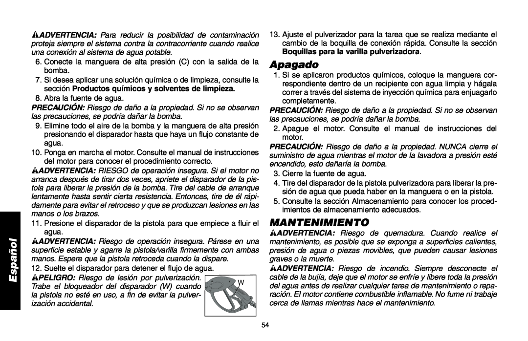 Delta DP3400 instruction manual Apagado, Mantenimiento, Español 