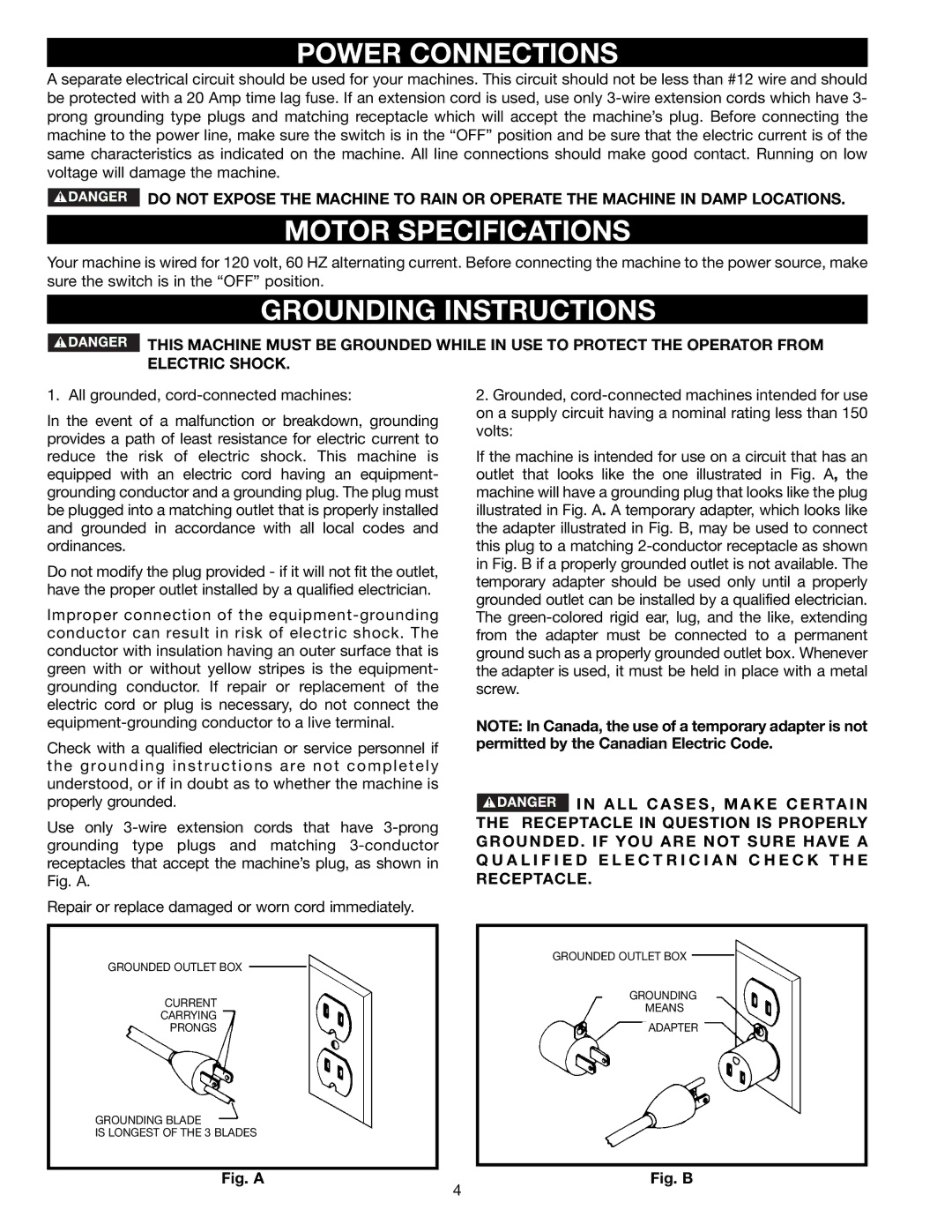 Delta DP350 instruction manual Power Connections 