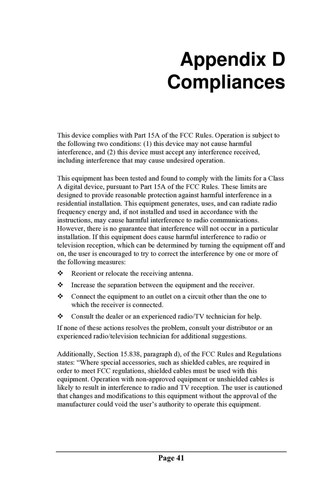 Delta DSP9612 manual Appendix D Compliances 