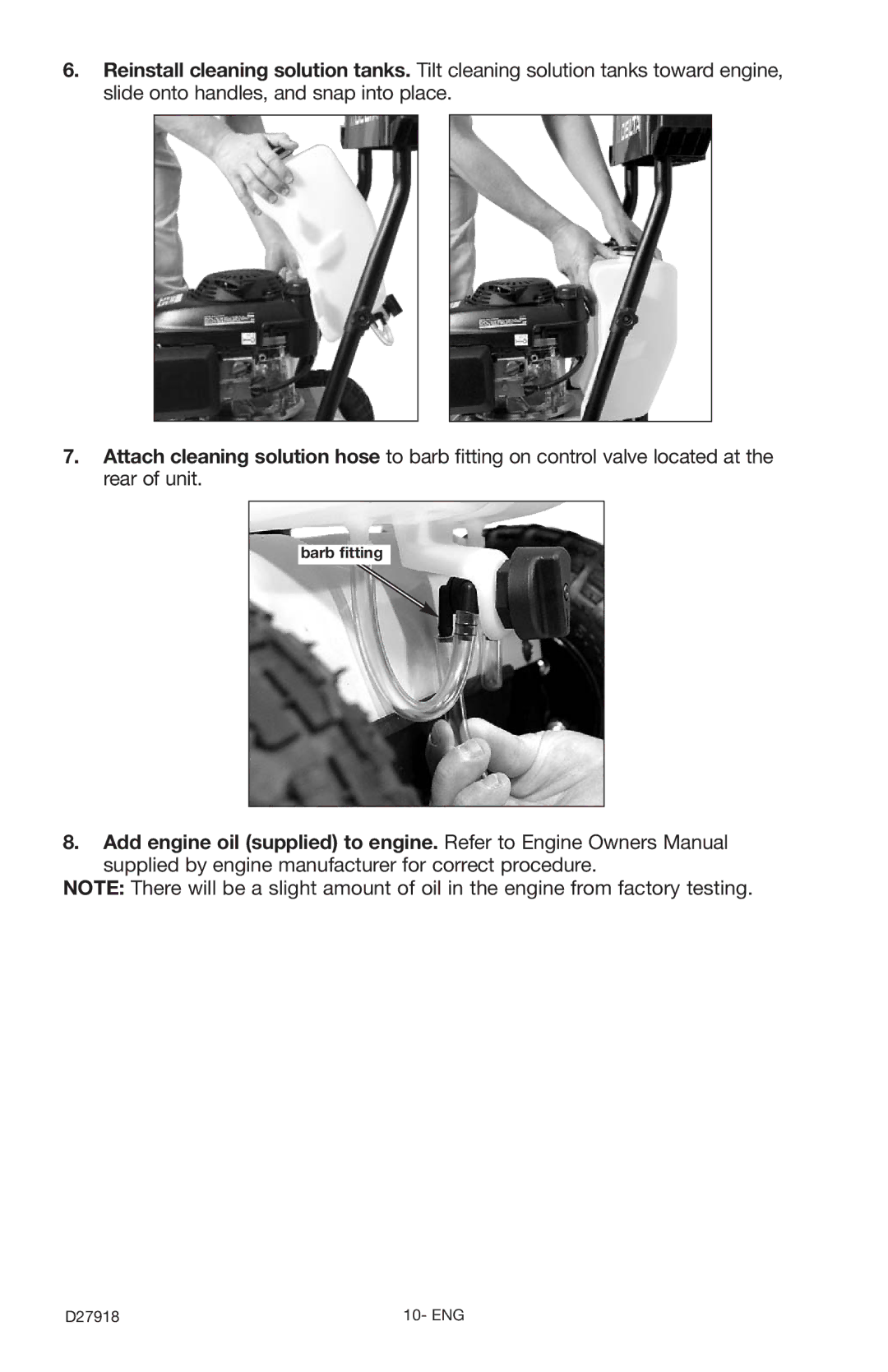 Delta DT2400CS instruction manual Barb fitting 