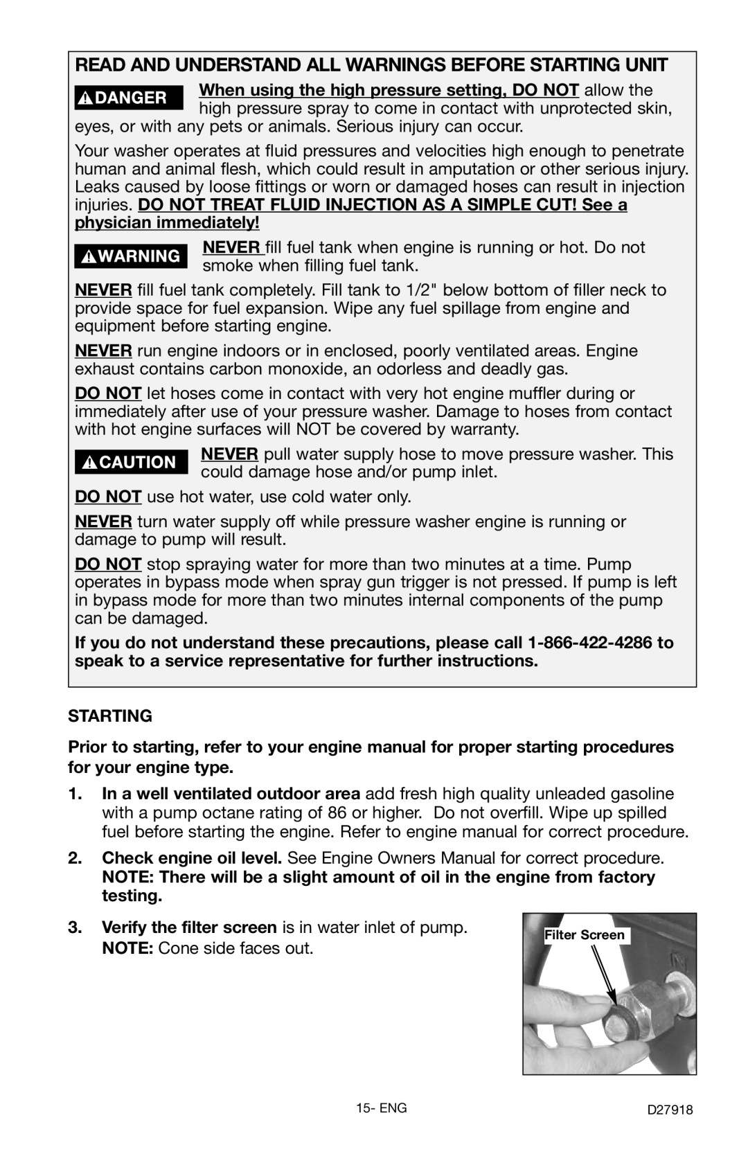 Delta DT2400CS instruction manual Read and Understand ALL Warnings Before Starting Unit 