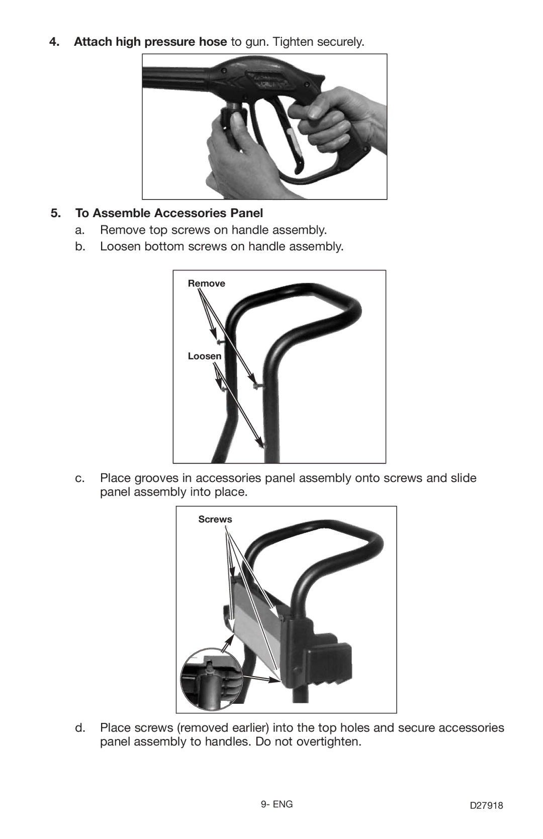 Delta DT2400CS instruction manual Remove Loosen 