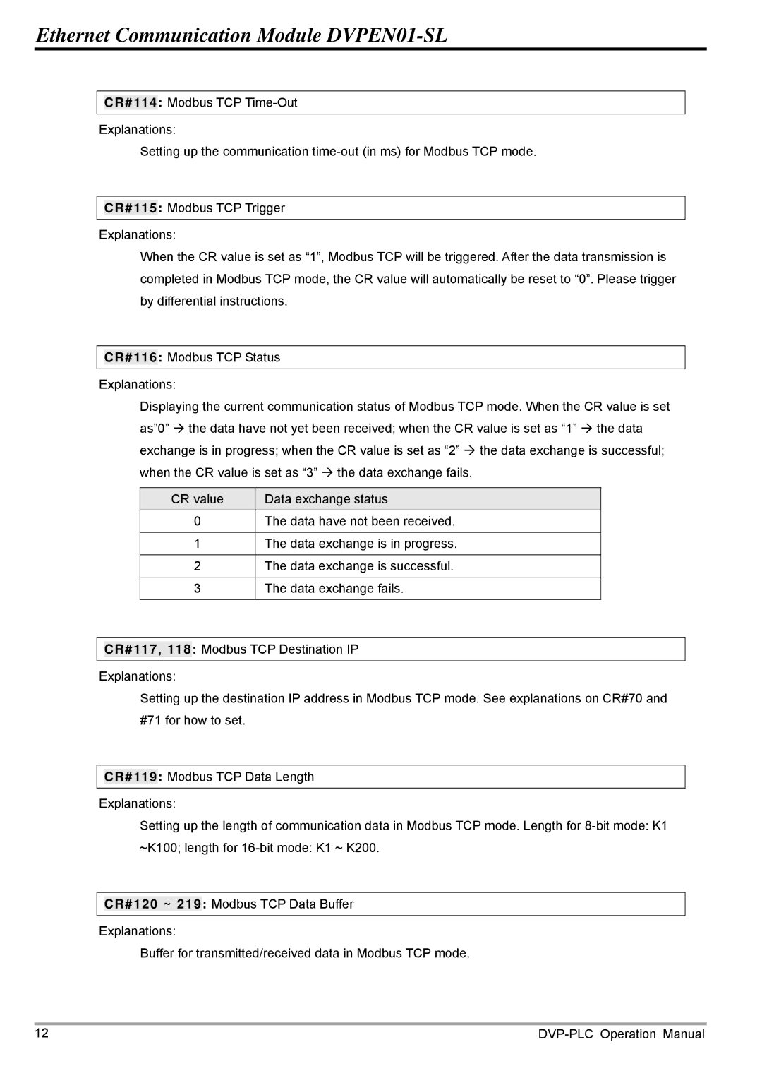 Delta operation manual Ethernet Communication Module DVPEN01-SL 