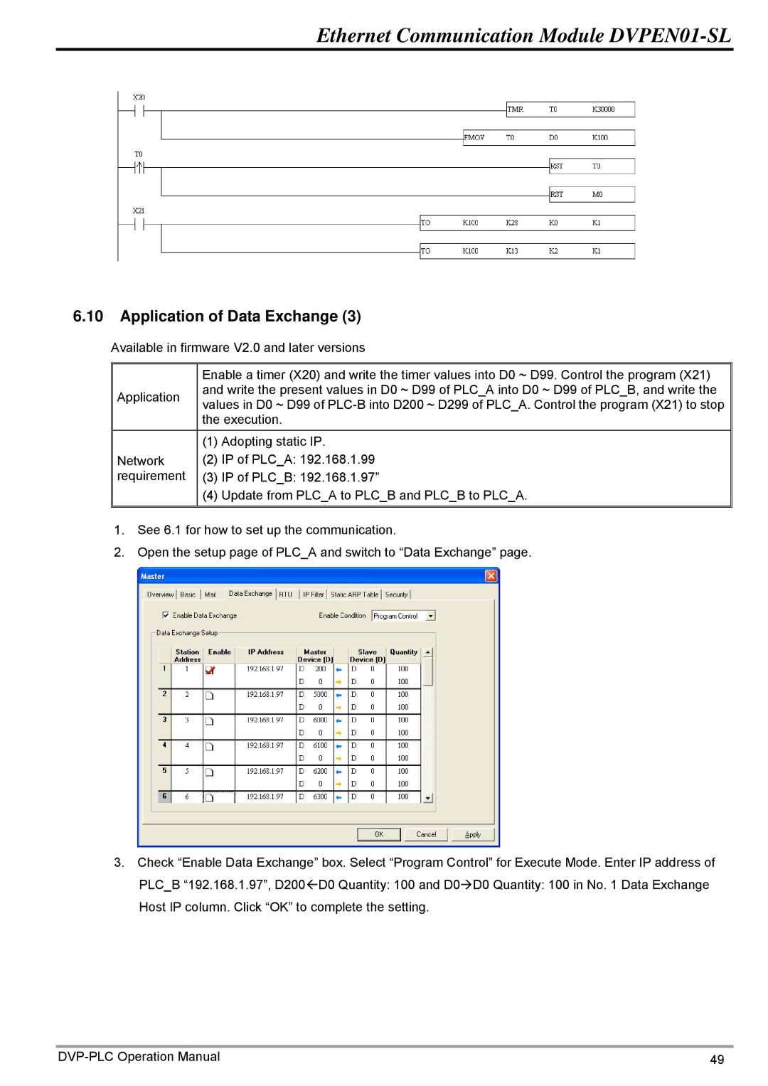 Delta operation manual Ethernet Communication Module DVPEN01-SL 