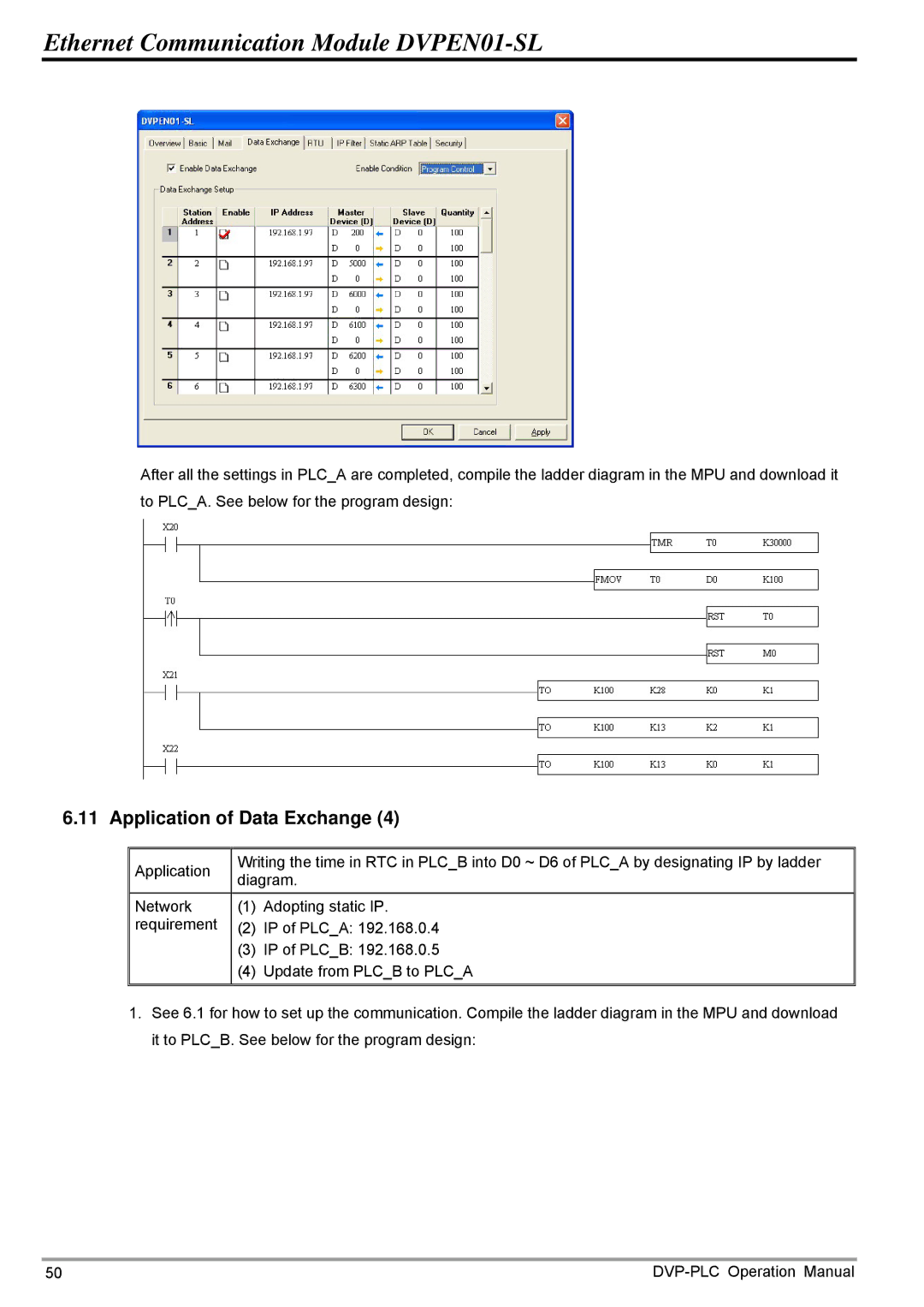 Delta operation manual Ethernet Communication Module DVPEN01-SL 