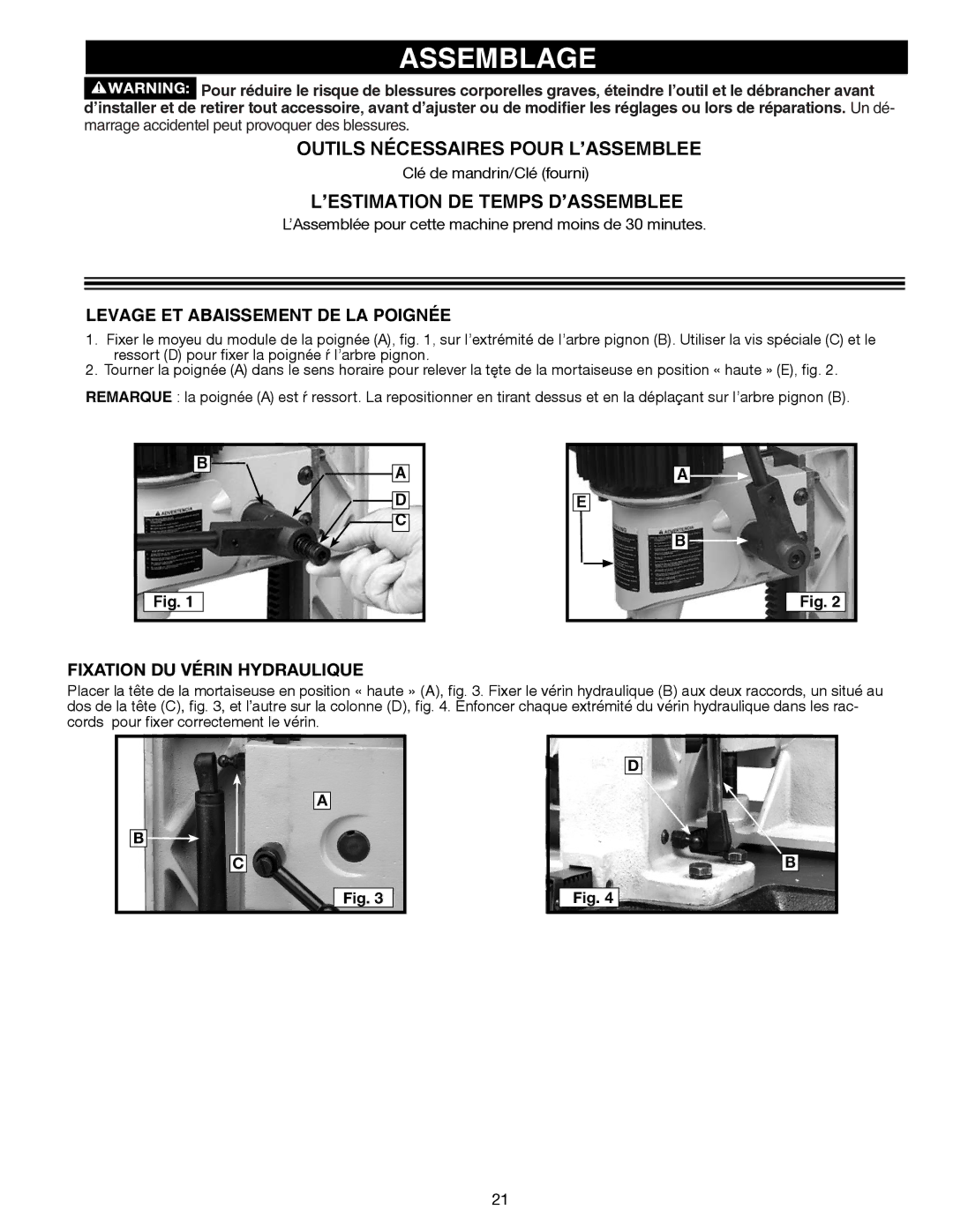 Delta Electronics 14-651 Assemblage, Outils Nécessaires Pour L’ASSEMBLEE, ’ESTIMATION DE Temps D’ASSEMBLEE 