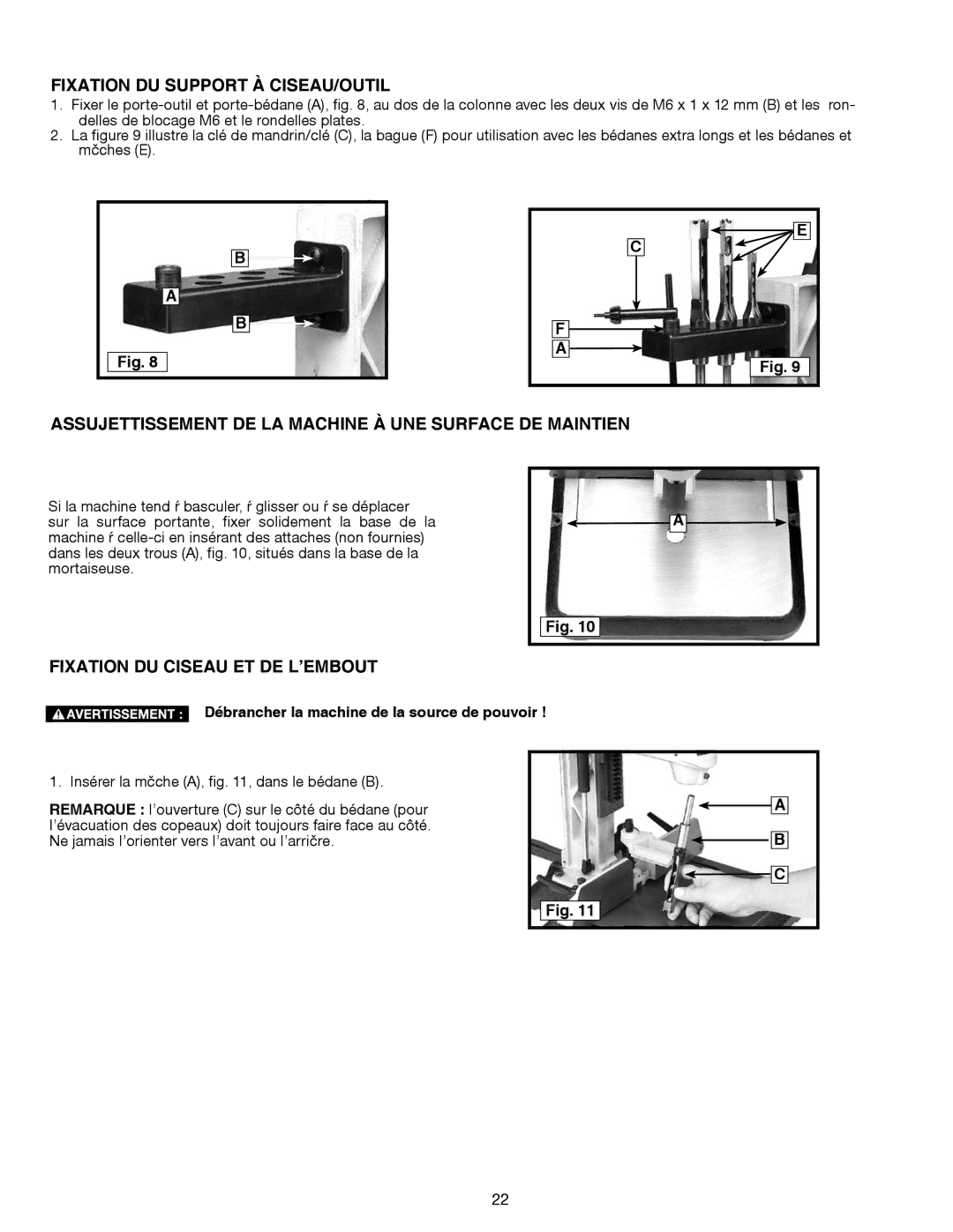 Delta Electronics 14-651 Fixation DU Support À CISEAU/OUTIL, Assujettissement DE LA Machine À UNE Surface DE Maintien 