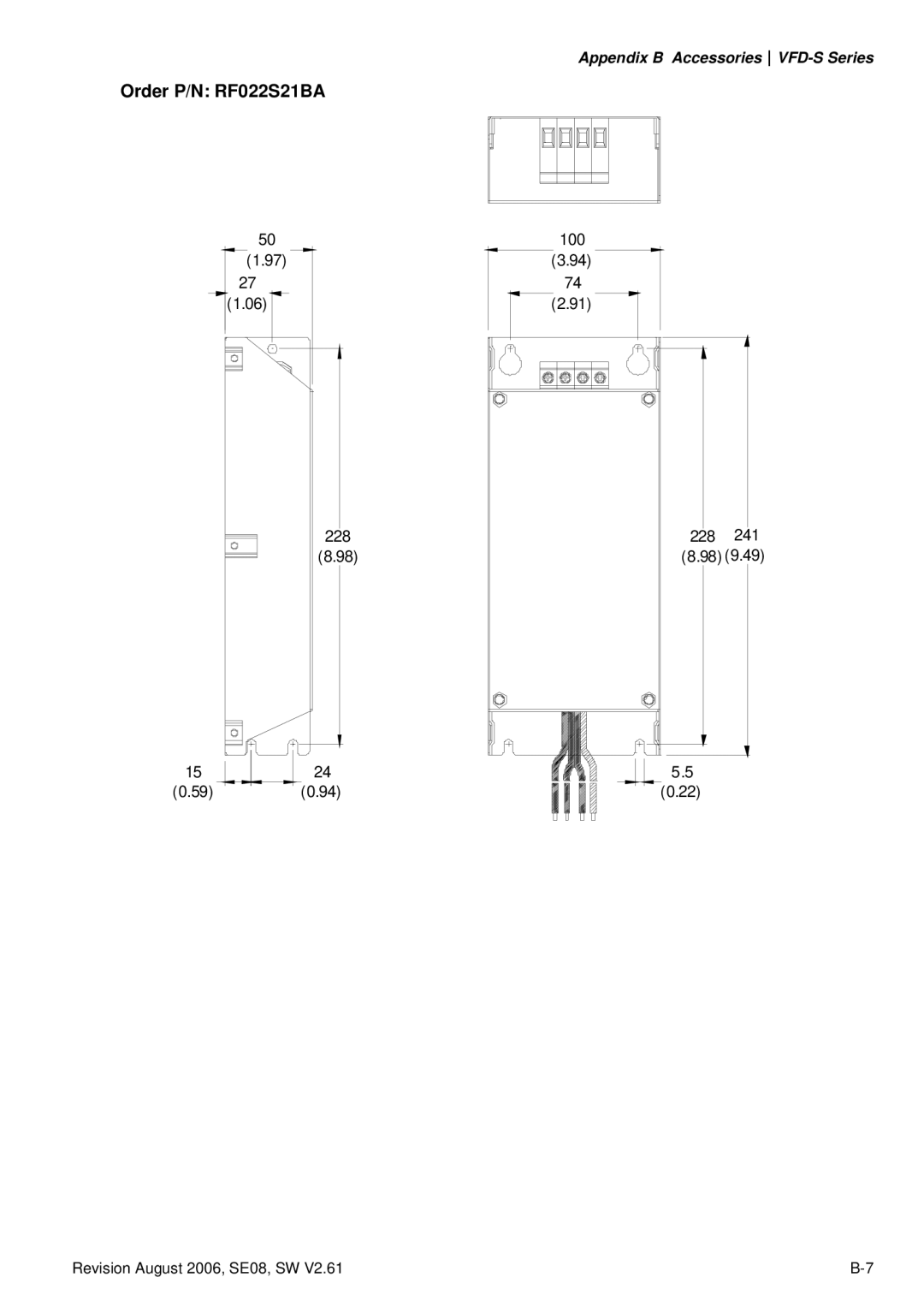 Delta Electronics 115V Series, 230V Series, 460V Series manual Order P/N RF022S21BA 