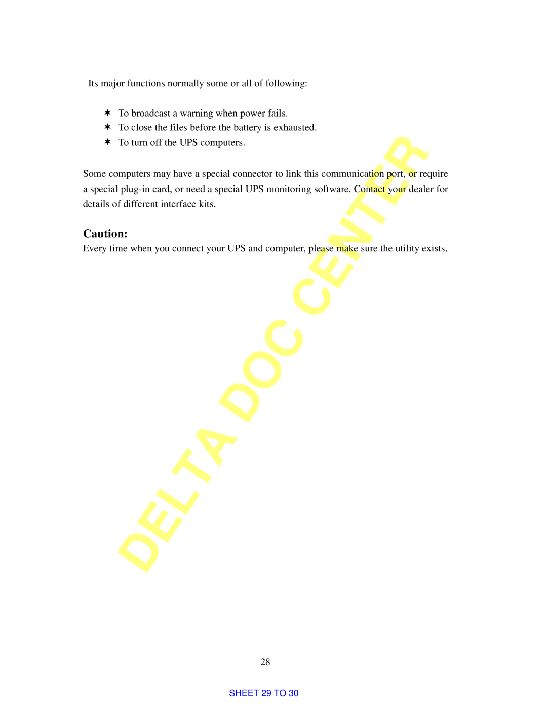 Delta Electronics 700VA, 3KVA manual Sheet 29 to 